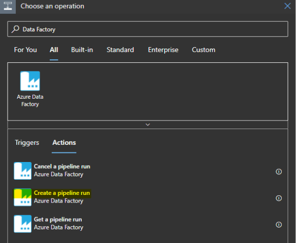 Passing parameters from LogicApps to Data Factory Pipeline – My Trial